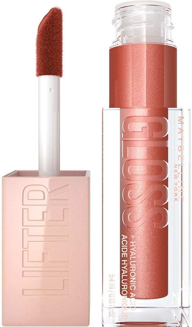 New York Lifter Gloss, Plumping & Hydrating Lip Gloss with Hyaluronic Acid, High Shine Finish Enhances Lip Contour, 5.4 ml, Shade: 009, Topaz