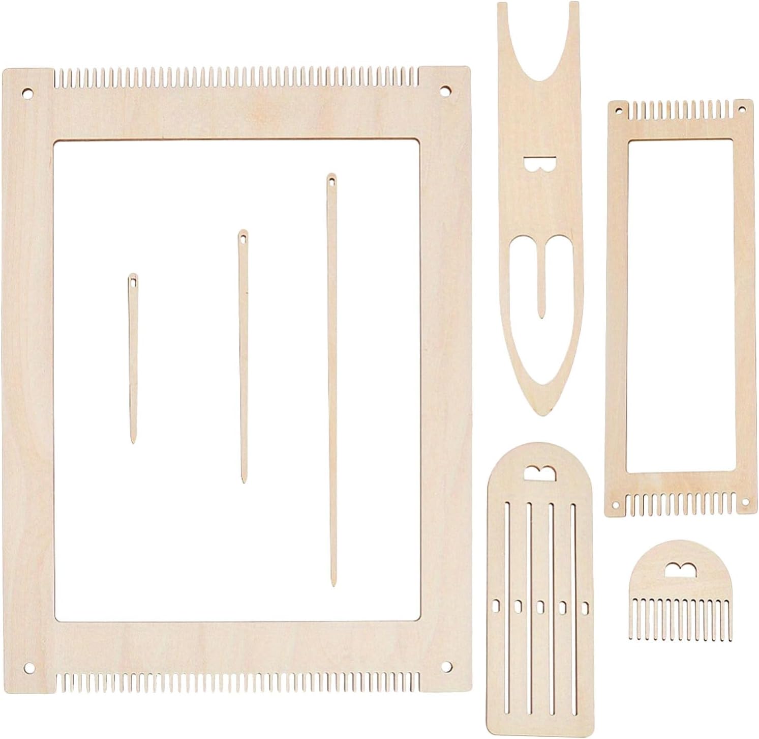 Holibanna 1 Set Weaving Loom Tool - Rectangle Wooden Multi-Craft Loom - Hand Weaving Frame Tools for DIY Knitting Crafts and Tapestry Making