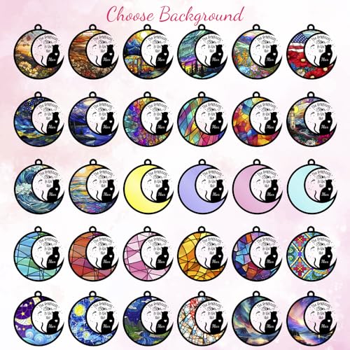 Custom Cat Memorial Suncatcher, Personalized with Name and Breed, Loss of Pet Sympathy Gift for Cat Lovers, Stained Glass Look Acrylic Ornament