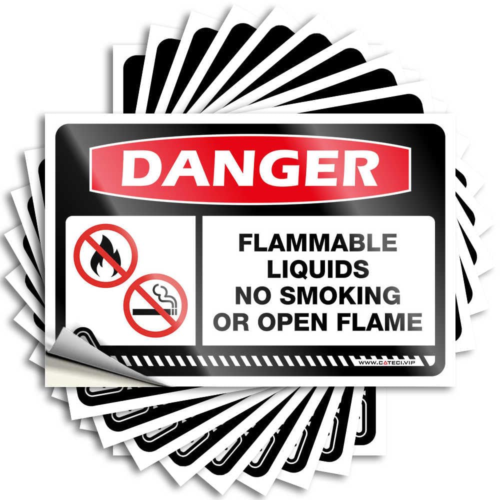 Tattoo Must Easy Apply | Danger Flammable Liquids No Smoking Or Open Flame Feminist Water Peel and Stick(8X12CM)