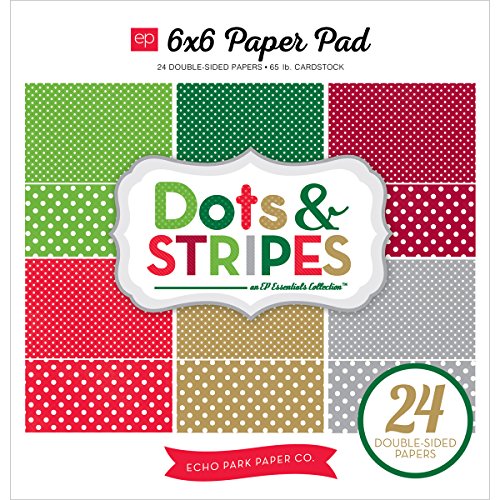Echo Park Paper Company Dots & Stripes Christmas 6 x 6 Paper Pad