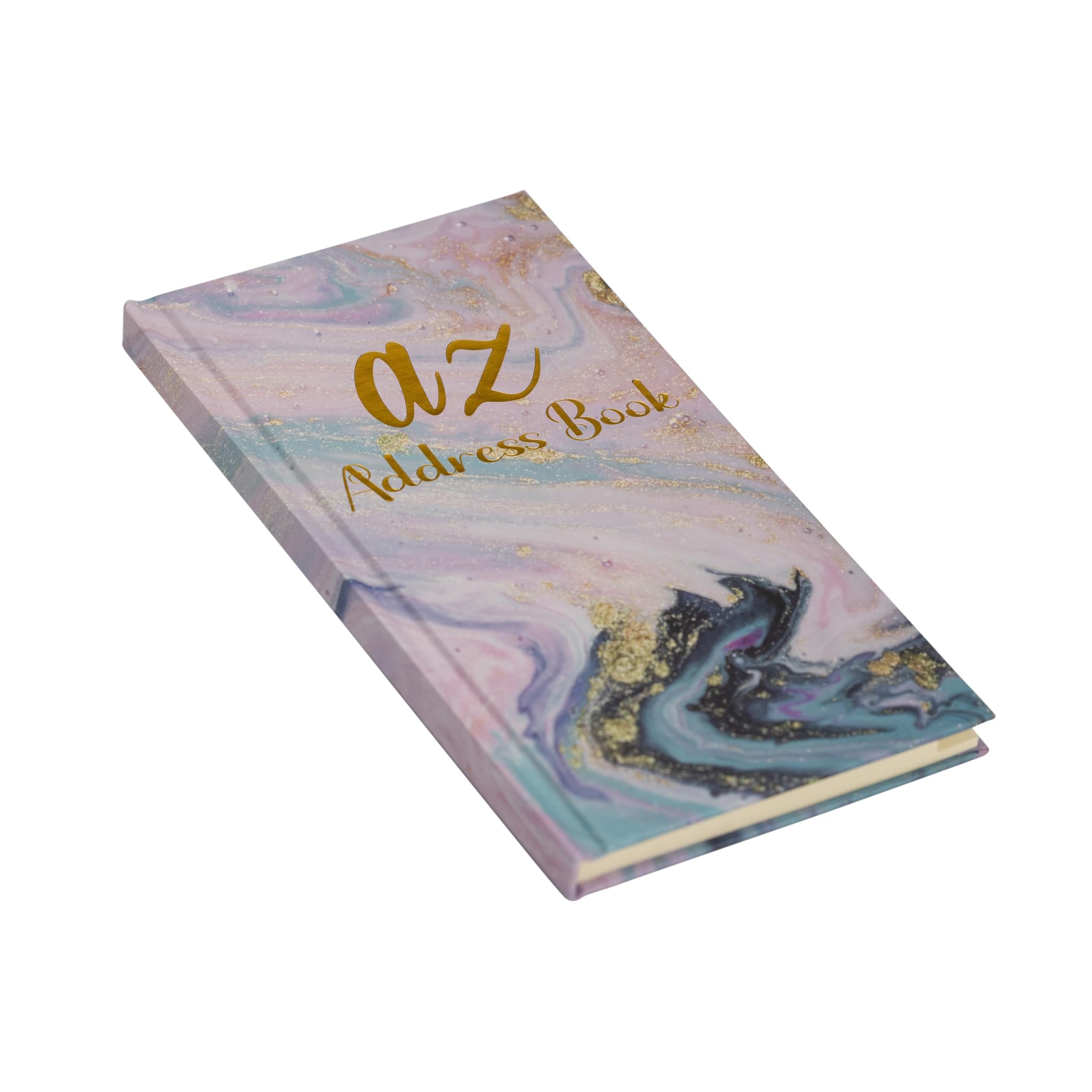 Telephone Address Book A-Z Index Hard Back Cover Slim, Purple Marble - Image 3