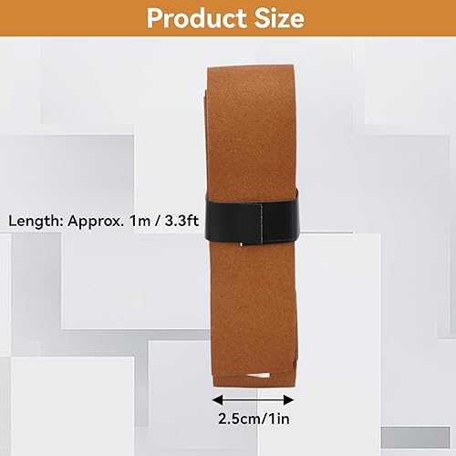 Miniatura 2 de Banda de absorción de sudor, raqueta de bádminton de tenis, cinta de agarre de cuero, cinta de repuesto de piel absorbente de sudor para gimnasio al