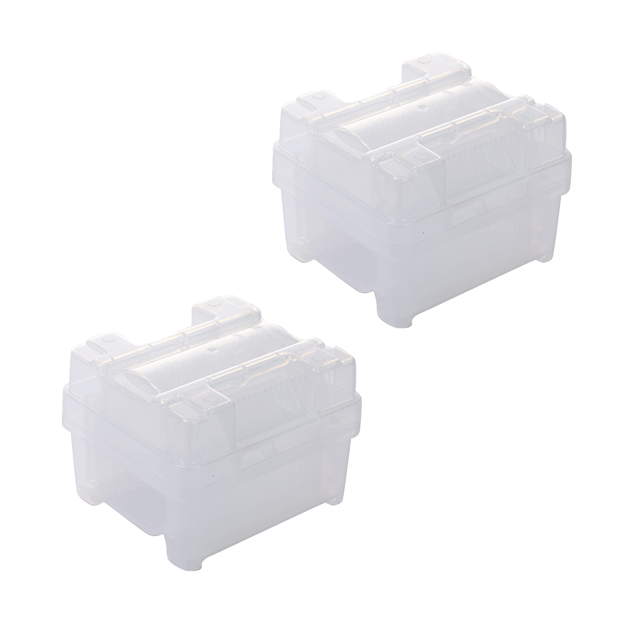 4" or 100mm Wafer Sample Box Wafer Cassette, Wafer Carrying Tray for Silicon 25 Slots, Sapphire, SiC Substrate Storage (Pack of 2 pcs)