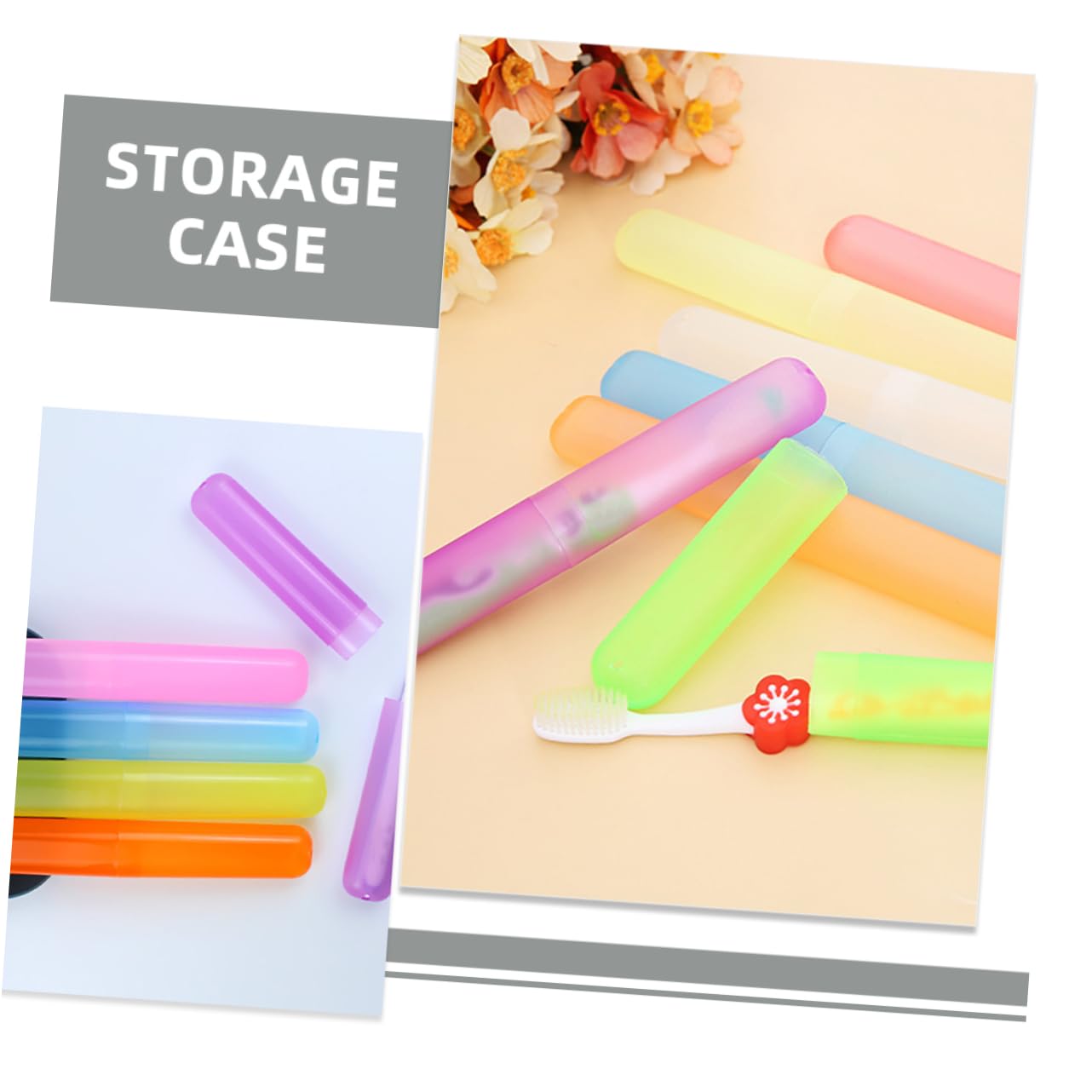 MAGICLULU 84 Piezas Estuche para Cepillos De Color Caja De Cepillo De Pasta Caja De Pasta De De Plástico Fundas para Cepillos De Páginas