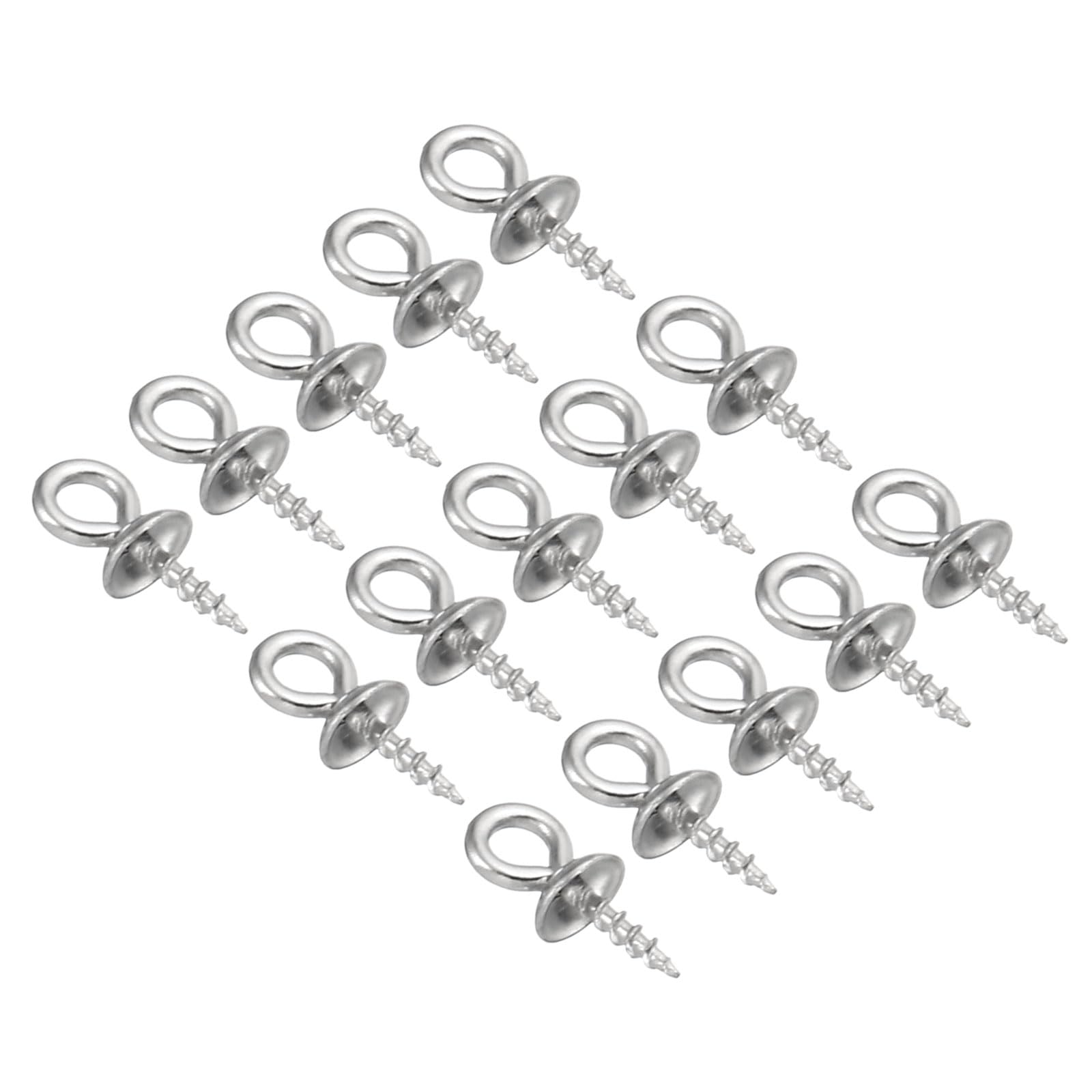 Vis à œil en acier inoxydable PATIKIL 10x4mm pour création de bijoux DIY et perles
