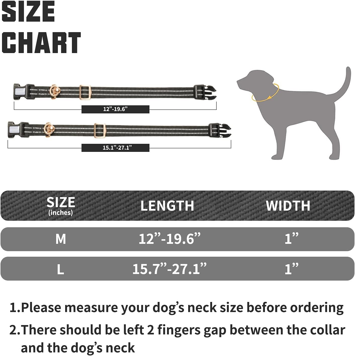 Auroth Heavy Duty Dog Leash Bungee with Reflective Dog Collar for Medium Large Dogs, Dog Collar and Leash Set, 6 FT No Pull Dog Leash with Car Seat Belt Shock Absorption