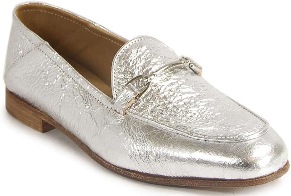 Metallic Pleather Loafers main image 1