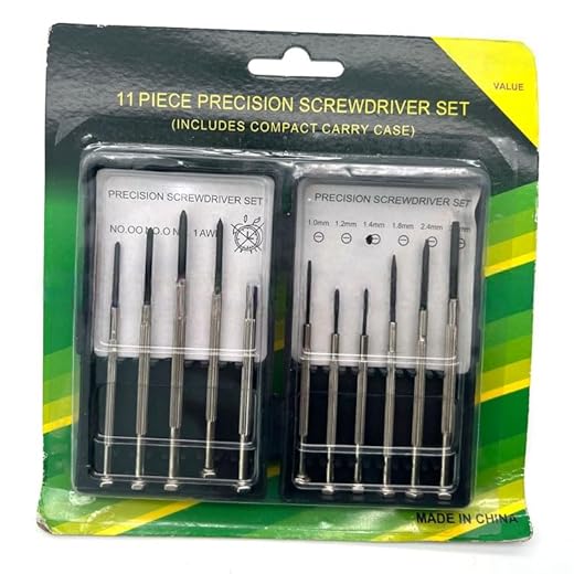 11 Pcs Small Precision Screwdriver Set,Eyeglass Repair Kit Screwdriver,Ideal for Watch, Eyeglasses, Toys, Electronics, Computer Repair Repair