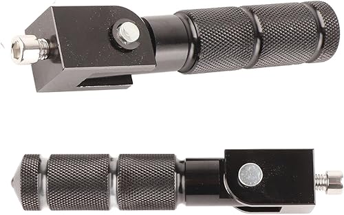Qiilu Estriberas de motocicleta, 2 pedales de aluminio para motocicleta, coche eléctrico, antideslizantes, 0.315 in, universal, fijo de 90 grados,