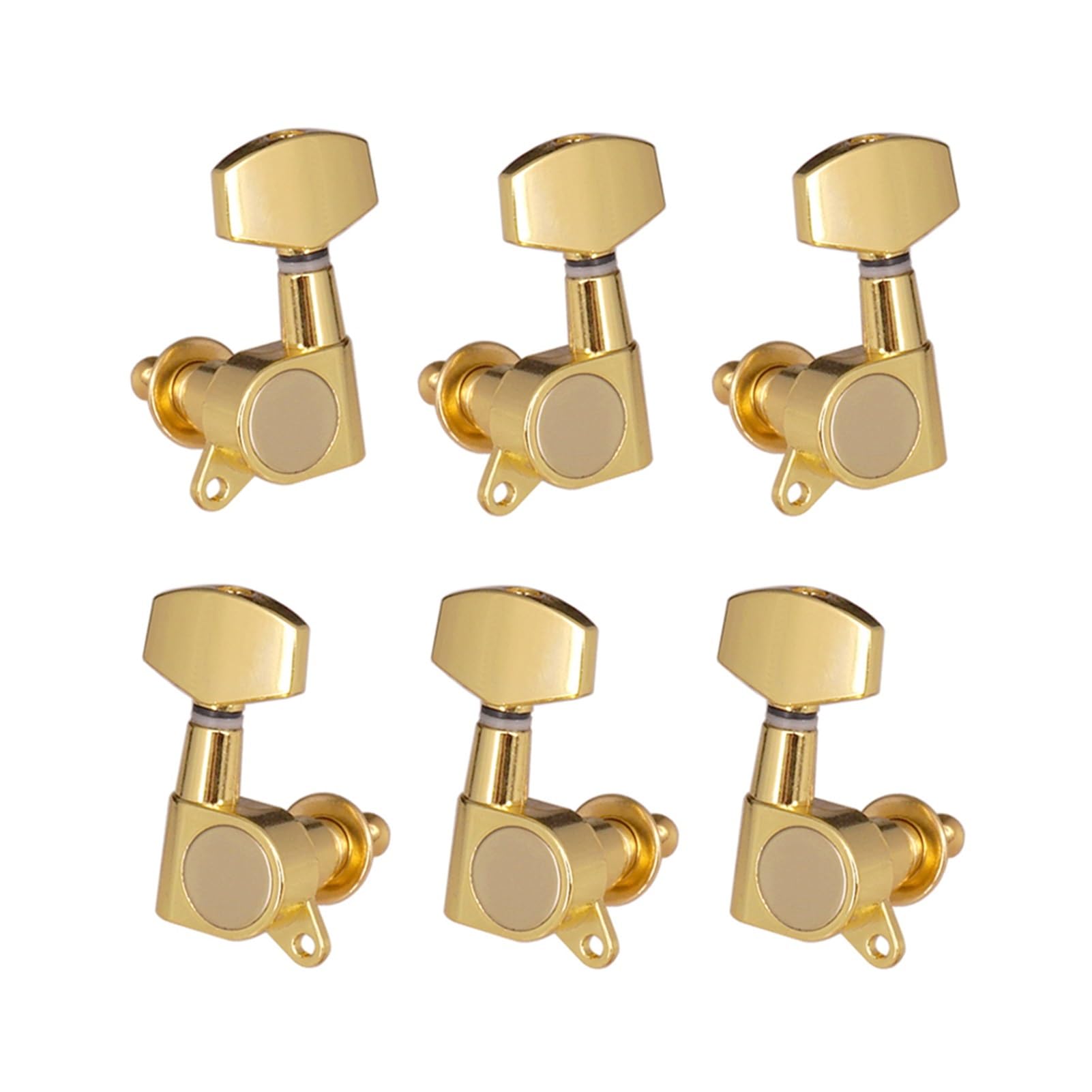 6 pz Sigillato Corda di Chitarra Pioli Bloccaggio Accordatori 3L3R Pioli Stringa Accordatori Accordatore for Chitarra Elettrica Acustica Teste di Macchine Manopole(Gold)