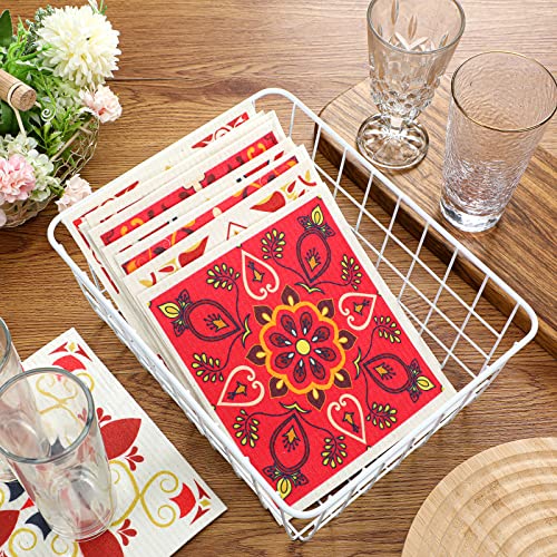 Paños de cocina suecos WILLBOND de esponja lavables para el hogar, 9 piezas 5