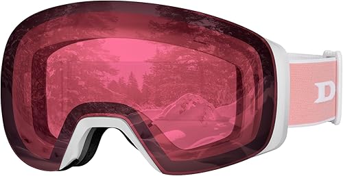 Gafas de esquí con lente magnética, sin marco, protección UV, antiniebla, OTG, gafas de nieve y snowboard para hombres, mujeres, adultos y jóvenes