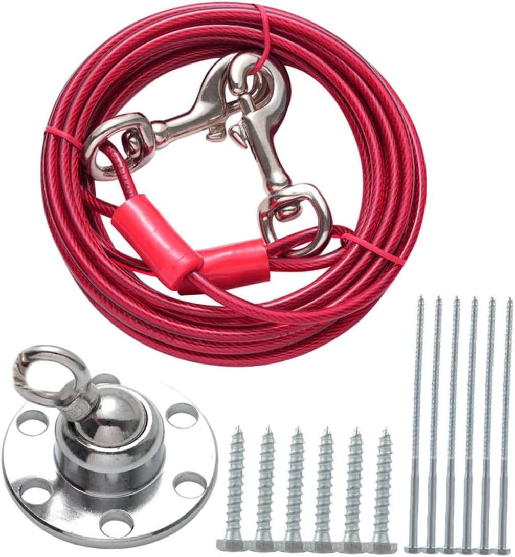 Rotating Stainless Steel Dog Stake with Swivel Ball Large Dog Anchor for Outdoor Camping Fixed Tie-Out Pile Ground Spike for Heavy Duty Use