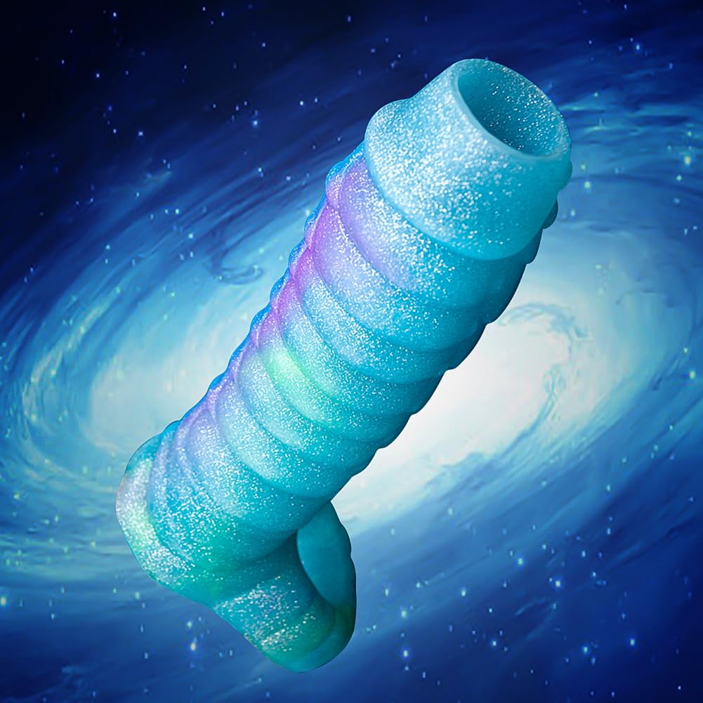 SXOVO Gaines pour Pénis Monstre, Manchon Penis Ouvert avec Anneau Testiculaire, Agrandisseur de Pénis Réutilisable, Retardateur Éjaculation, Sex Toýs Homme pour Couple Plaisir