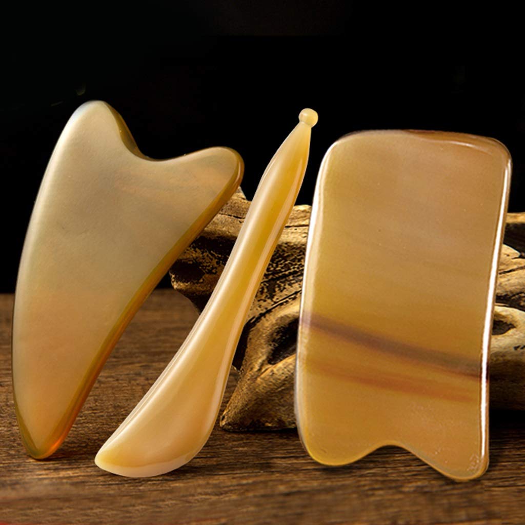 YXCKG Gua Sha Massagegeräte, Gesichtsmassagegerät-Kratzmassagegerät, Gesichtspflege-Set gegen Augenfalten, Massagegerät für Gesicht im Nacken - Hautpflegewerkzeuge (Size : Type1)