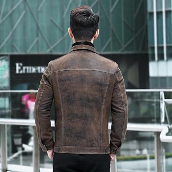 Amazon | [JINLUN] 本革ジャケット 羊革 メンズ スエード レザー