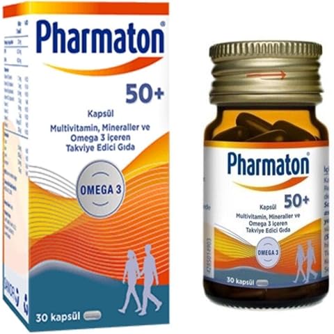 Pharmaton 50 Plus 30 Kapsül - Omega 3, Multivitamin ve Mineraller