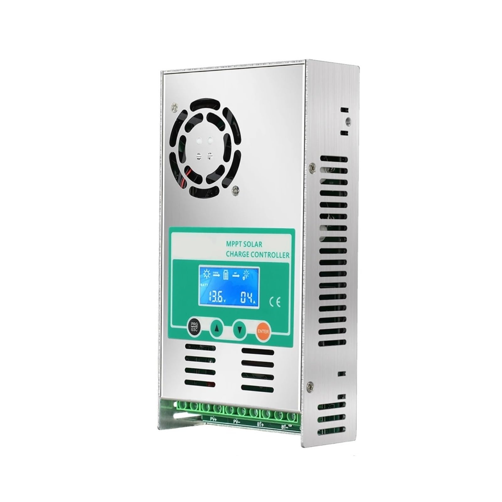 Kontroler ładowania słonecznego, 60A Regulator Ładowania Słonecznego MPPT Może Być Równoległy 12PC Ładowanie 12V 24V 36V 48V Bateria LifePo4 Maks. 160VDC Panel Słoneczny(MPPT 60A-Hot)