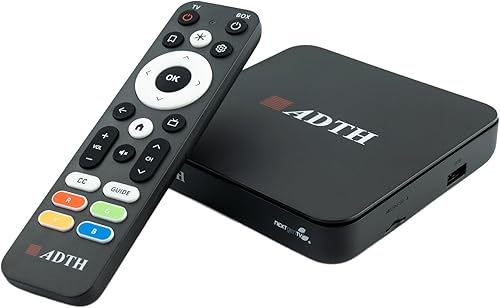 ADTH NextGen TV Box Gen 2 ATSC 3.0 y ATSC 1.0 Caja convertidora digital Sintonizador y receptor de TV por aire DRM desconectado 4K HDR Wi-Fi