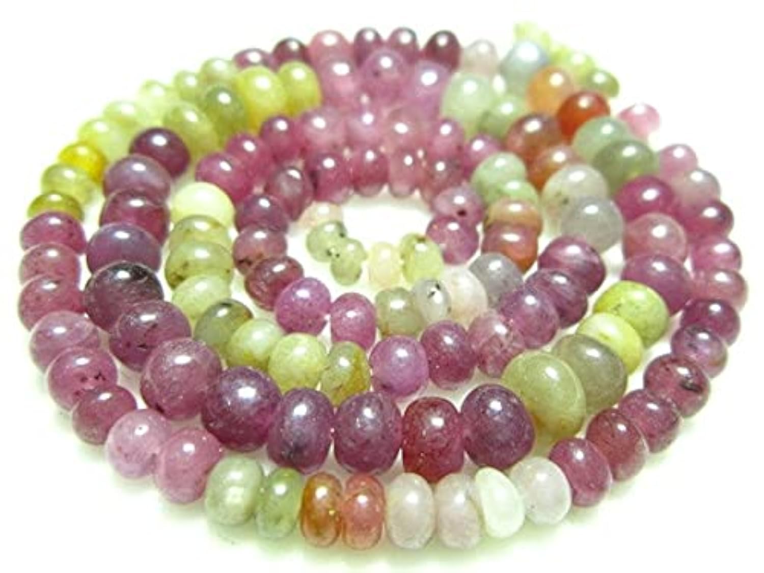 Fils de perles de rubis lisses pour enfilage et confection de bijoux uniques