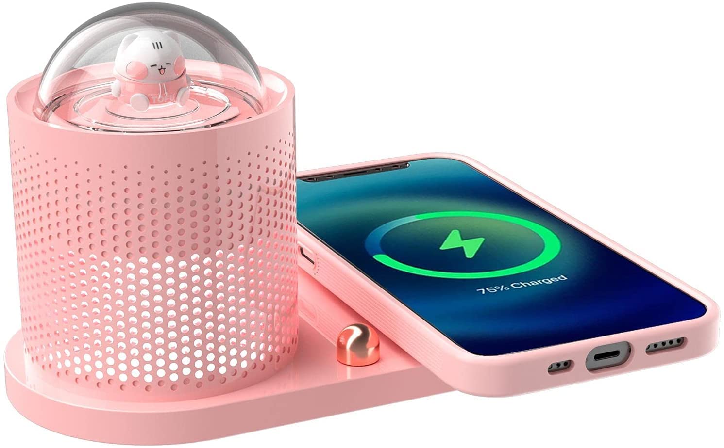 Multifunctional Cute LED Desk Lamp with Wireless Charger, USB Charging Port, 3 Lighting Modes, 3 Brightness Levels, Sensitive Control, Office Lamp