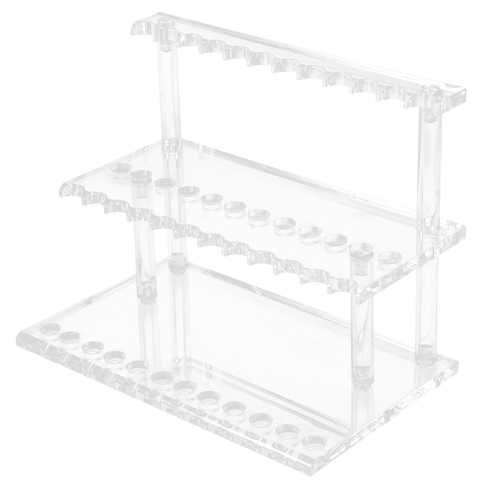 Porte-stylos acrylique transparent 24 compartiments rangement papeterie bureau