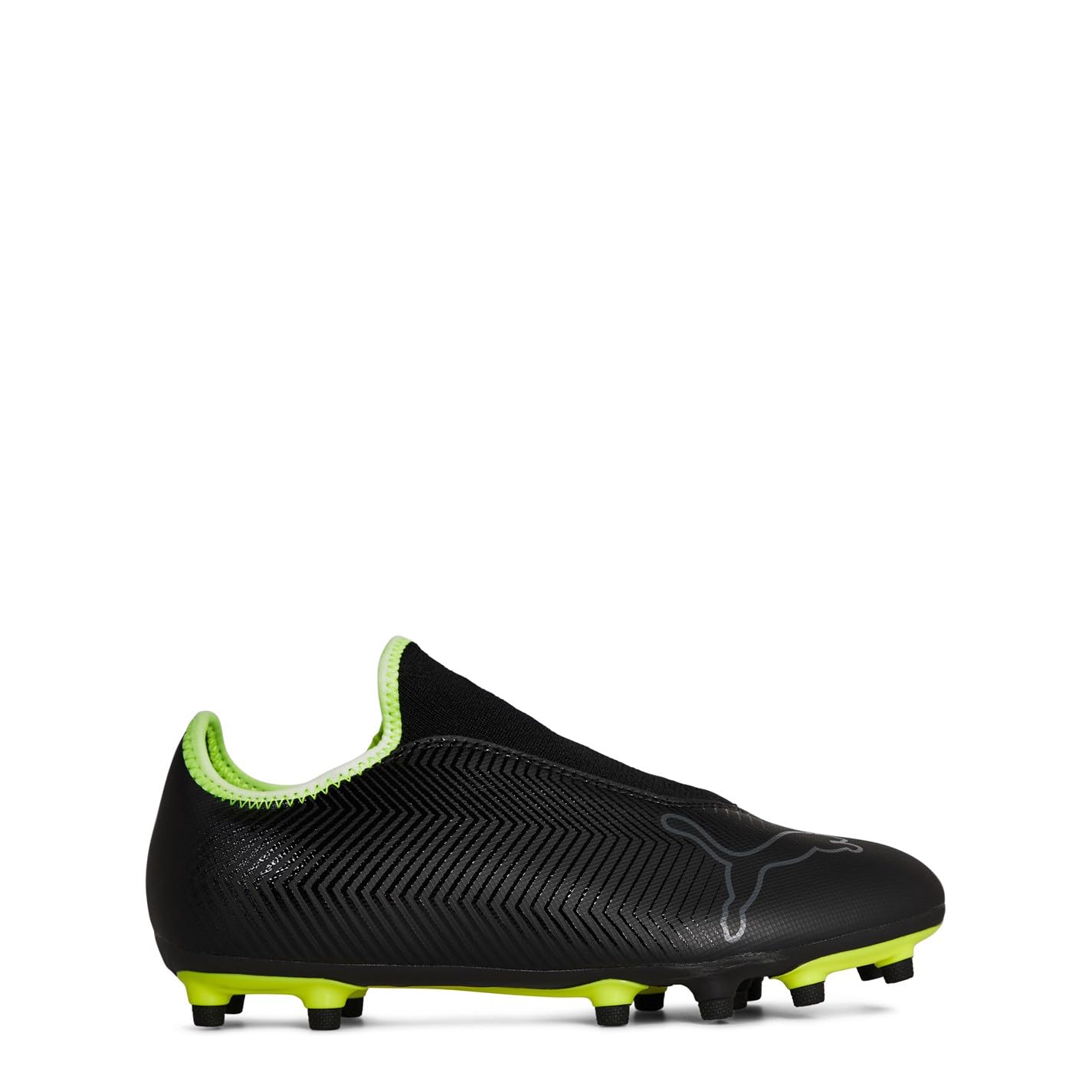 PUMA Mens Finesse Firm Ground Football Boots Black/FluYellow 8.5 UK