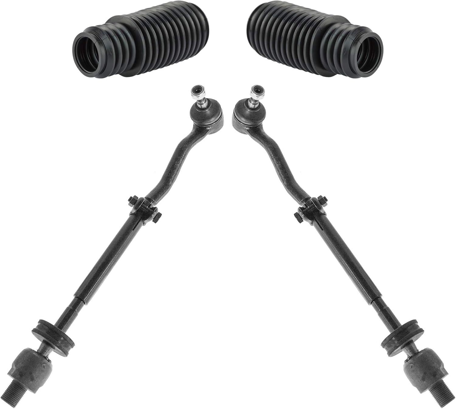 Inner & Outer Tie Rod Rack & Pinion Boot Kit Set of 4 for