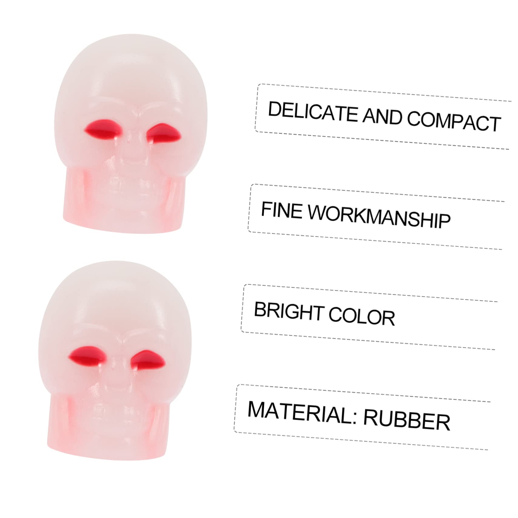 ULTECHNOVO 200pièces Capsules De Valve Fluorescentes Forme De Crâne Bouchons Universels pour Voitures Vélos Et Décoration De Pneus Originale Et