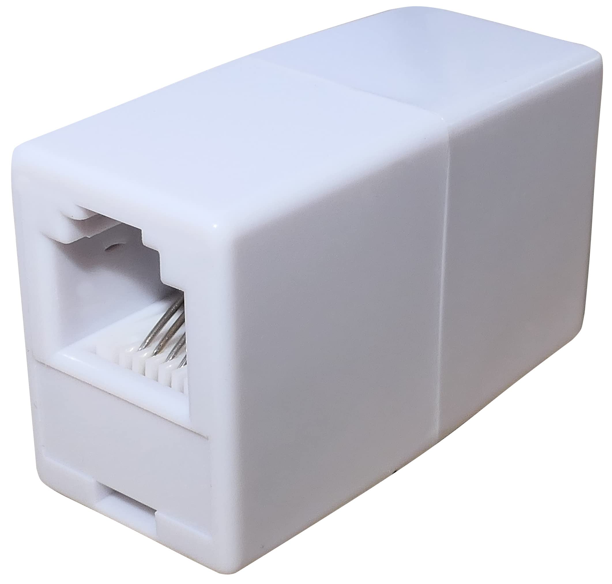 AERZETIX - C52710 - Juego de 5 cajas/enchufes/conectores/acopladores RJ11 6P4C hembra a hembra - prolongador para cable telefónico