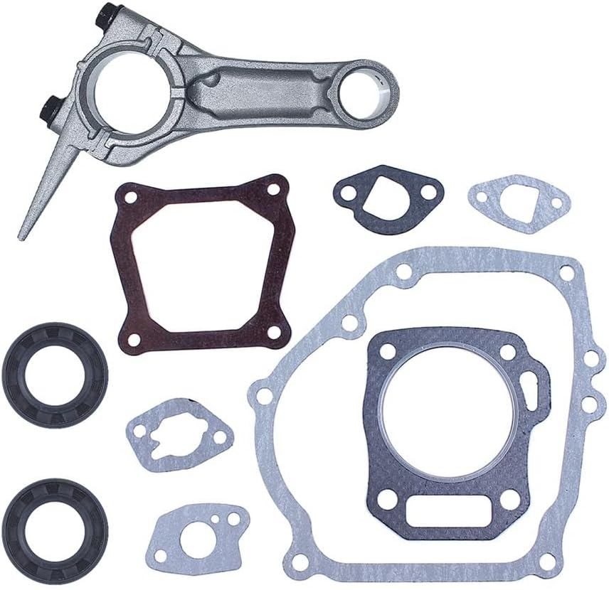 Piston Rings Connecting Rod W Crankshaft Seal Gaskets Set Fit for GX160 5.5HP