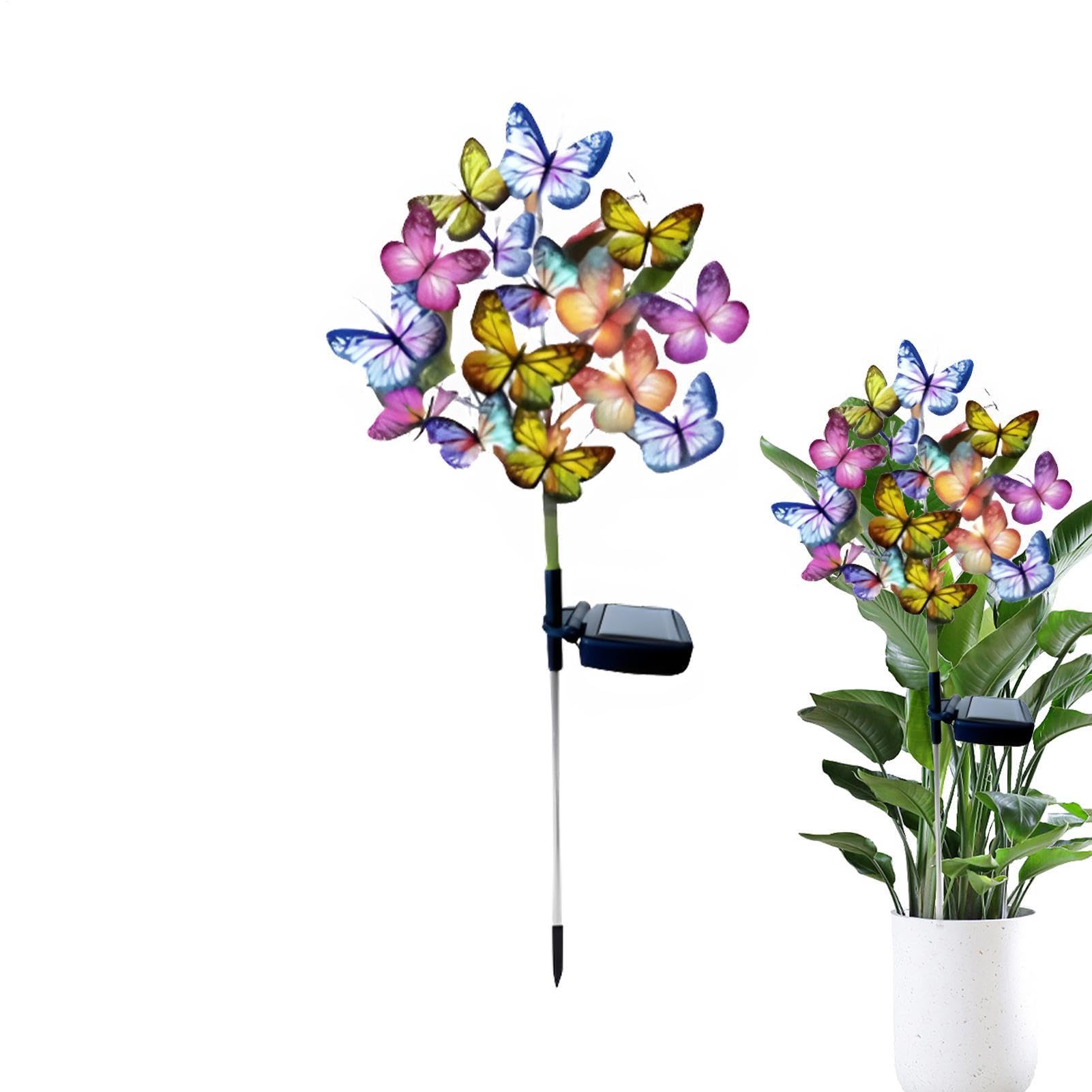 Estaca decorativa de farol para jardín con luces solares de exterior 8
