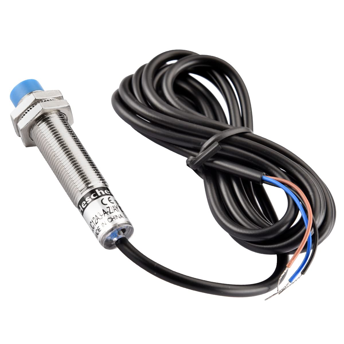 Heschen M12 Capacitive Proximity Sensor Switch Non-Shield Type LJC12A3-A-Z/AY Detector 1-5mm 10-30VDC 200mA PNP Normally Closed(NC) 3 Wires