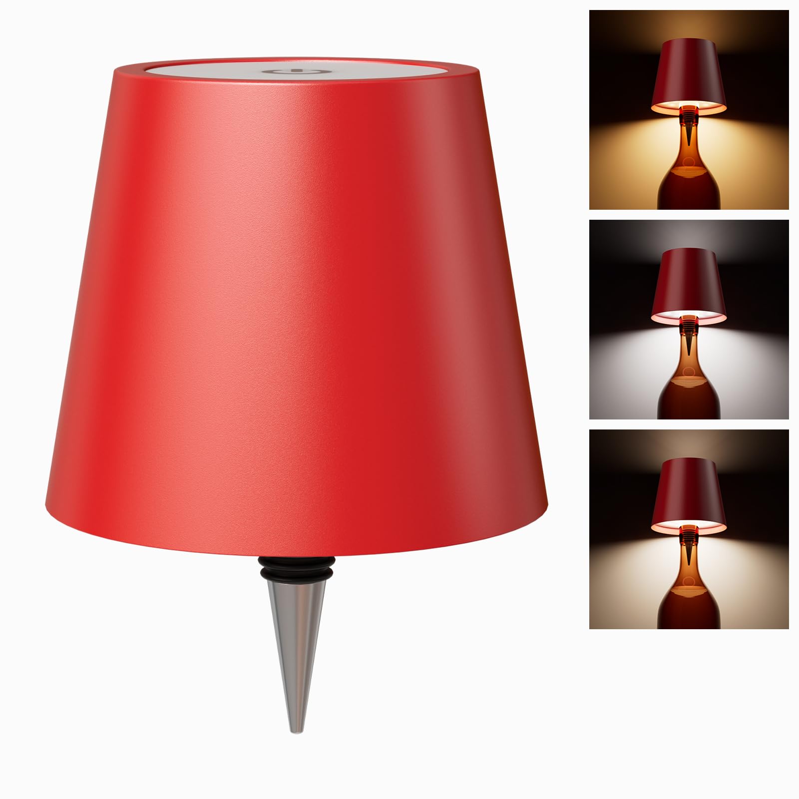 WOKWOYIO Wireless Bottle Lamp, Wireless Lamps Rechargable