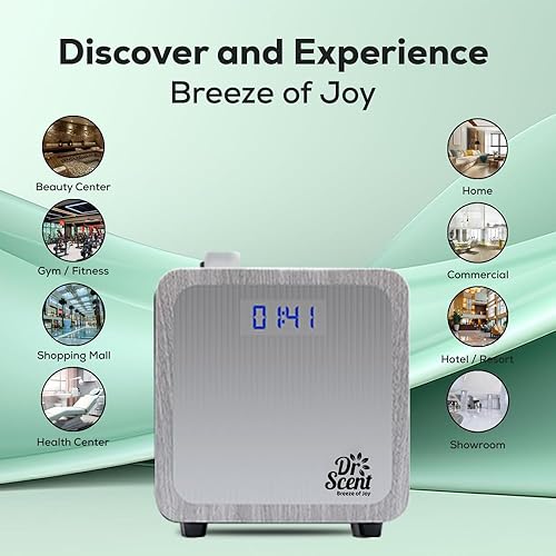 Miniatura 5 de Dr Scent Breeze of Joy Máquina de fragancia de difusor pequeño de aceite esencial, aplicación móvil de apoyo (blanco)