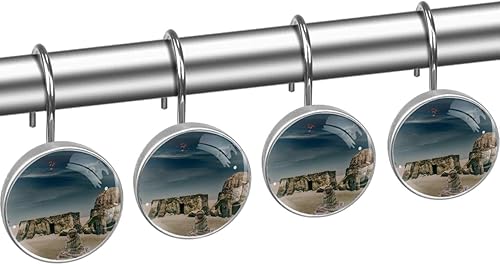 Miniatura 2 de Siebzeh Fantasy Starwars Fiction - 12 ganchos para cortina de ducha, ganchos de resina de metal, ganchos de acero inoxidable de vidrio antioxidante