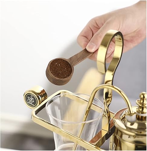 Miniatura 6 de JITEM Cafetera Belgium - Cafetera de lujo con sifón de equilibrio familiar real, diseño elegante, estilo retro, 4-5 tazas, olla de sifón de vidrio