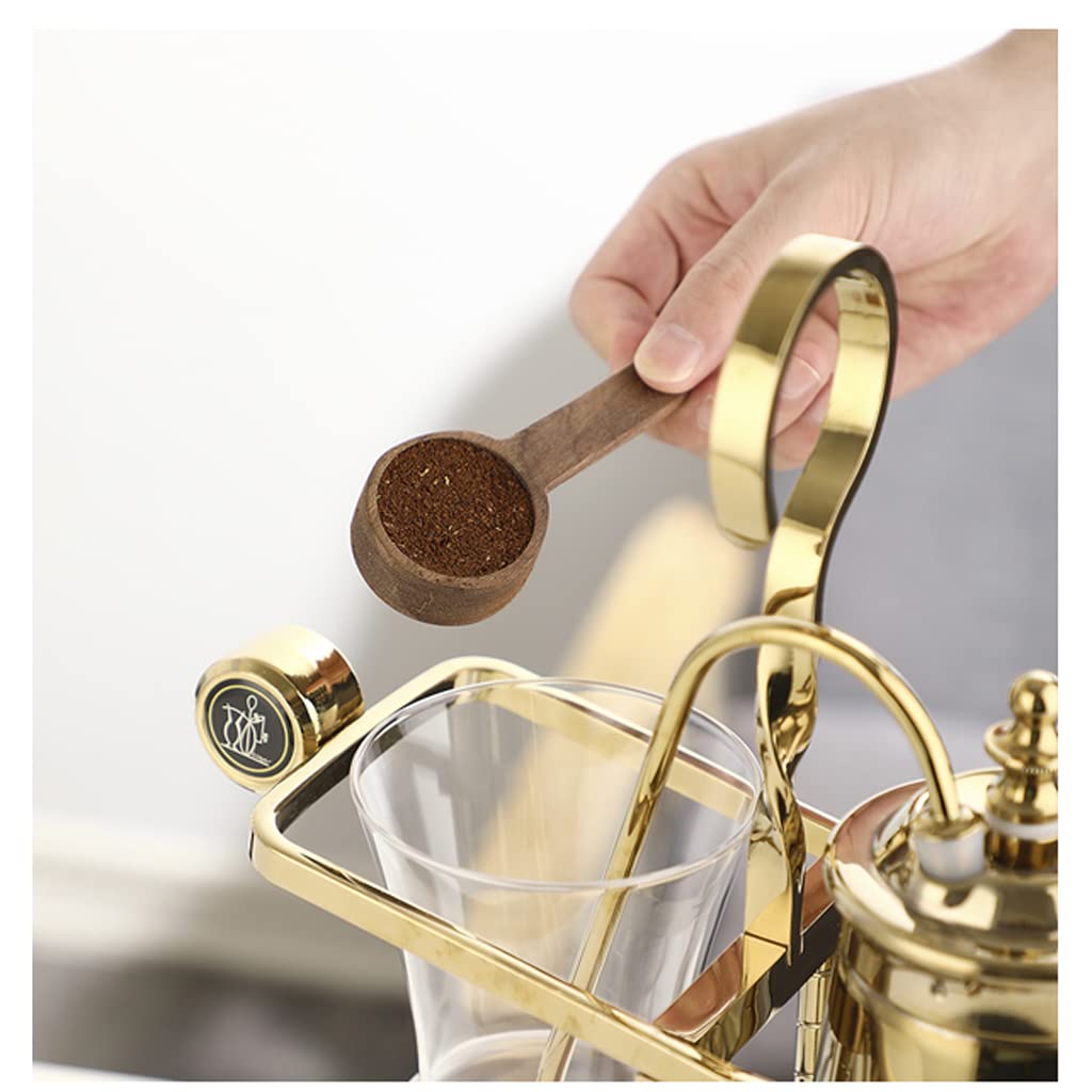 JITEM Caffettiera Belgio Luxury Royal Family Balance Syphon Coffee Maker Sifone Brewer Design Elegante Stile Retrò 4-5 tazze Sifone Pentola in vetro per caffè o tè