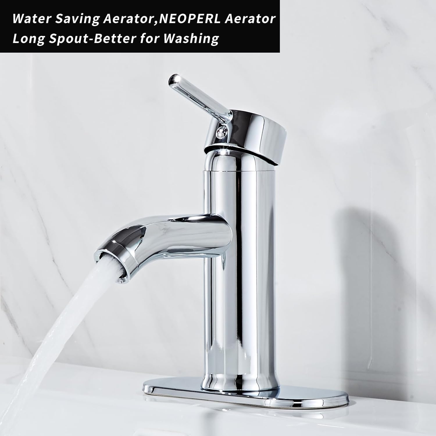 Chrome Bathroom Sink Vanity Faucet Single Handle Modern RV Faucet Deck Mount 1 Hole or 3 Holes - Image 3