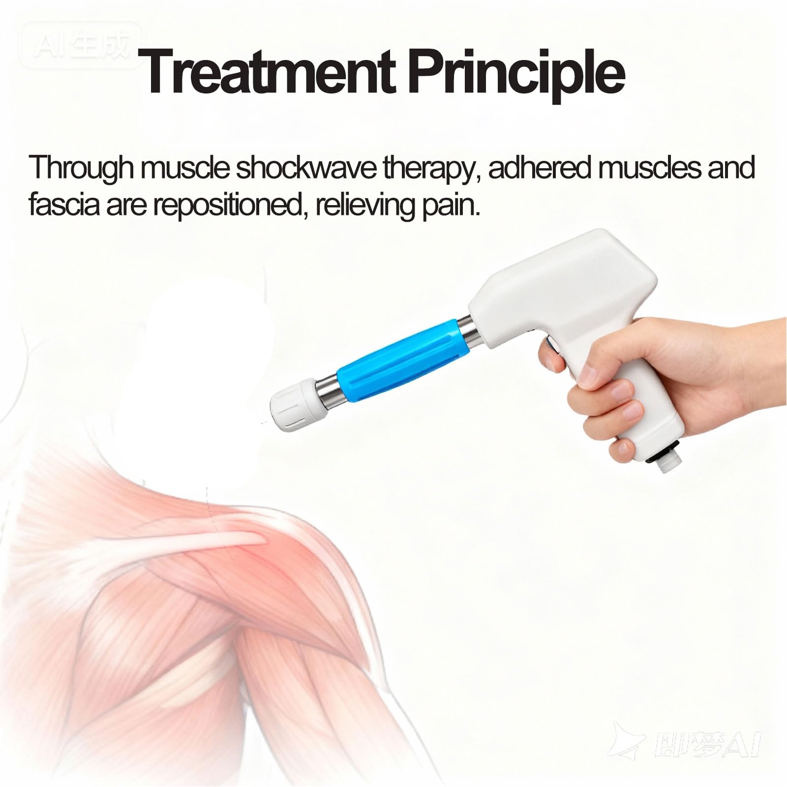 Macchina extracorporea per terapia con onde d'urto, intensità e frequenza regolabili, 15 modalità per un trattamento efficace del dolore alla schiena, alle spalle e alla vita