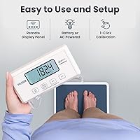 Vista 3 de Medical Scale (550 lb) Medical Grade Scales for Body Weight - Portable, Smart Scale, 4 Sensors, Remote Display, 12"x12.5" Anti-Slip Surface - for