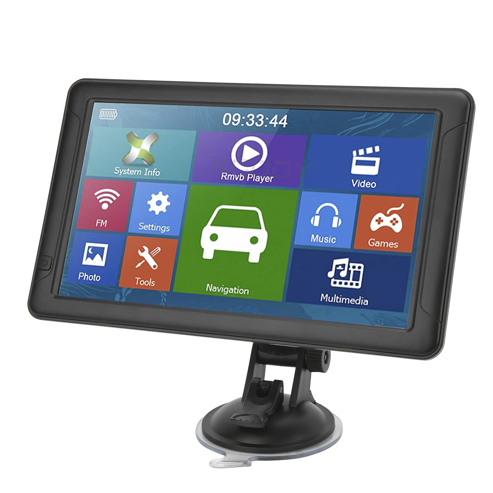 Shanrya Navigazione GPS touch screen, mappa America Navigazione GPS per auto Guida vocale da 9 pollici Memoria da 8 GB per camion