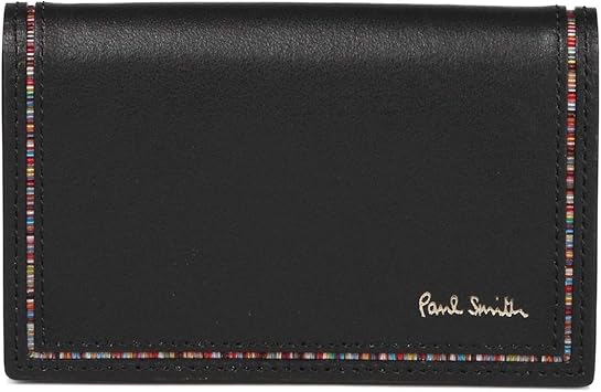 Amazon ポールスミス Paul Smith ストライプインセット 名刺入れ カードケース メンズ 純正化粧箱付き ショップバッグ付き 8635 Bps270 ブラック Paul Smith ポールスミス 名刺入れ
