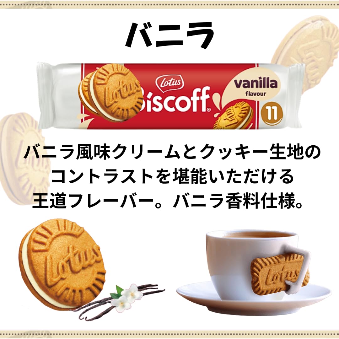 Amazon.co.jp: ロータス ビスコフサンド バニラ 【4個】 ベルギー