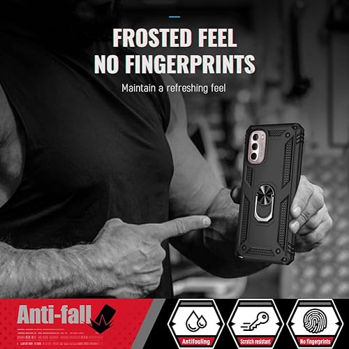 Miniatura 5 de Androgate Funda compatible con Motorola Moto G Stylus 2022 4G con protector de pantalla HD anillo de metal de grado militar probada en caídas de 15