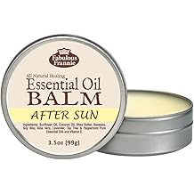 Fabulous Frannie After Sun All Natural Essential Oil Healing Balm made with Sunflower Oil, Coconut Oil, Shea Butter, Beeswax, Soy Wax, Aloe Vera and Pure Essential Oils 3.5oz Tin