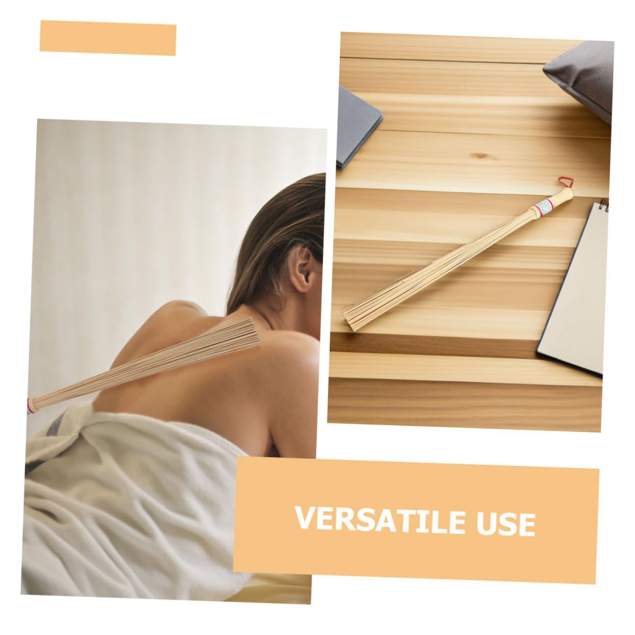 4 Stück Gua Sha Massagestab aus Bambus für Rückenmassage mit Sanftem und Effektivem Druck Ergonomisches Design für Büro und Reise
