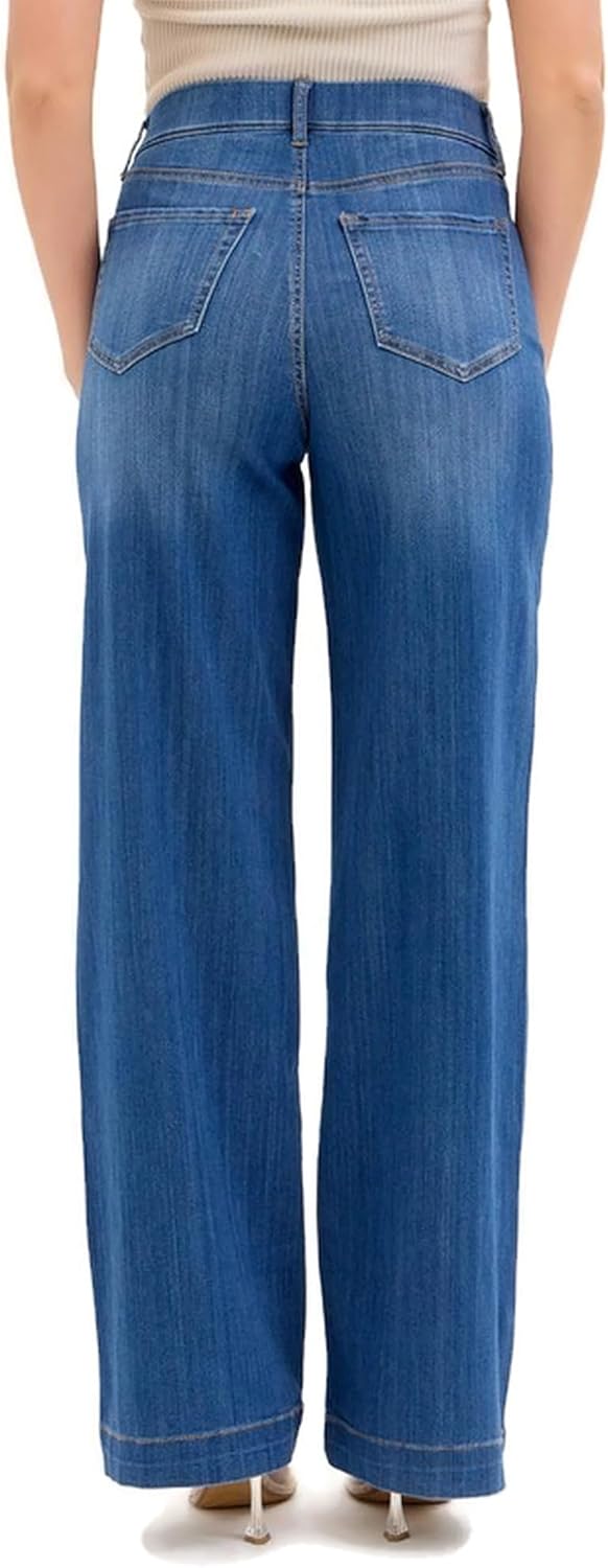Cello Jeans Women's High Rise Pull On Wide Leg Jeggings - Image 4