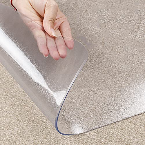 Housse de table transparente de 2 mm biseautée haut de gamme